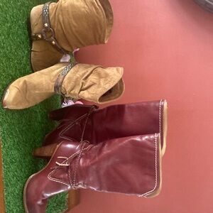 Vintage Leather Zodiac Boots size 8 **NEEDS REPAIRS**